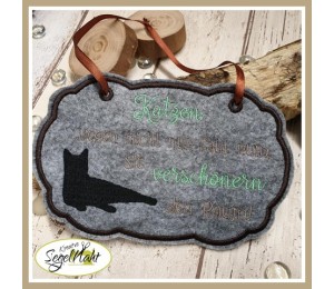 Stickserie - ITH Türschilder Katzen